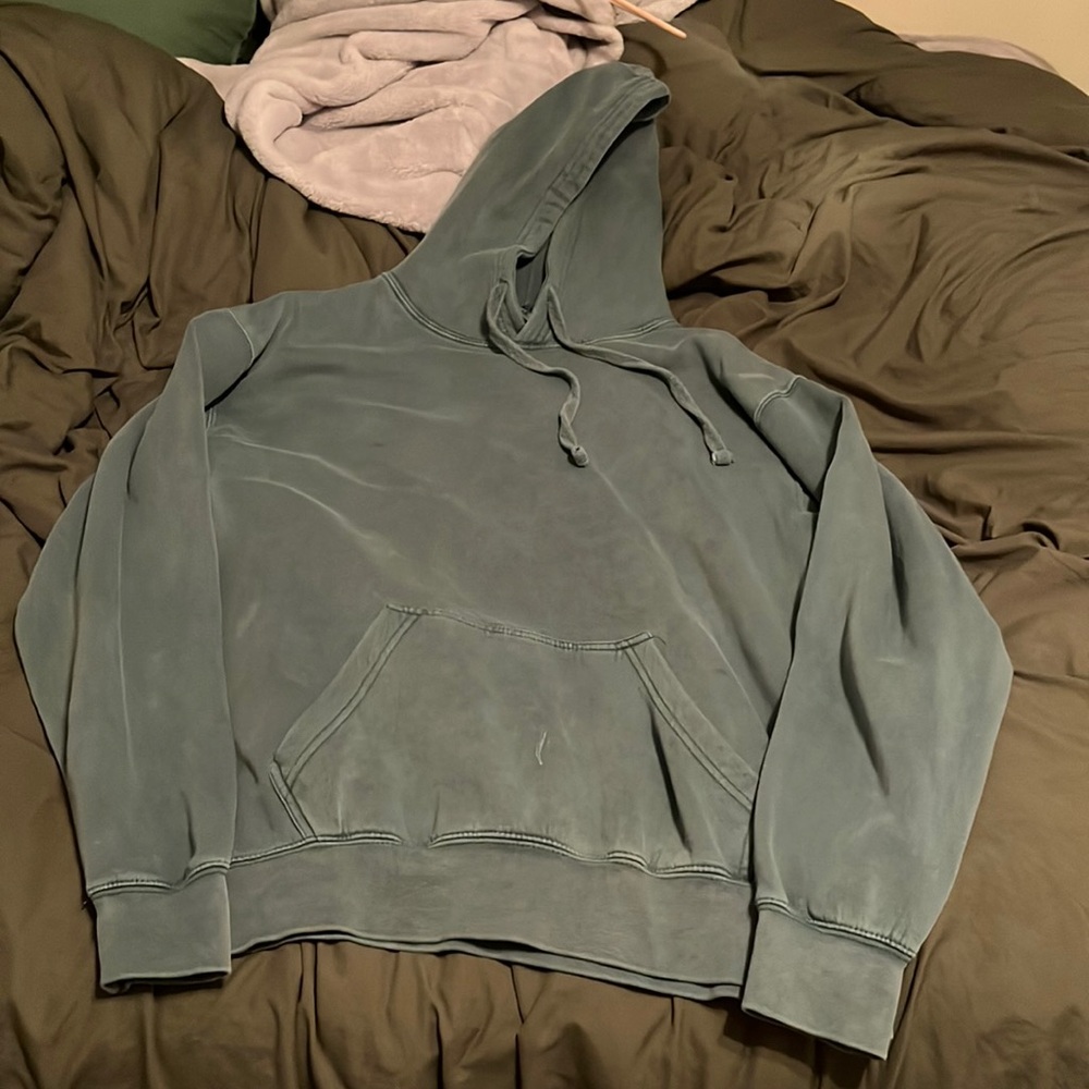 green hoodie